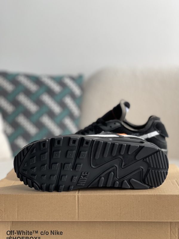 ¡¸#1787¡¹Off-White x Nike Air Max 90 Black THE TEN Sneakers - Image 10