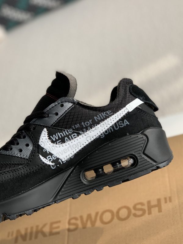 ¡¸#1787¡¹Off-White x Nike Air Max 90 Black THE TEN Sneakers - Image 7
