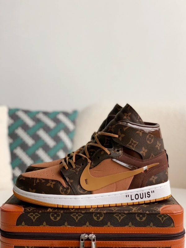 「#2073」LOUIS VUITTON × NIKE AIR FORCE 1 Sneaker High-tops - Image 2
