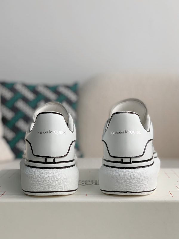¡¸#487¡¹Alexander McQueen MQ White hand-painted Sneakers - Image 5