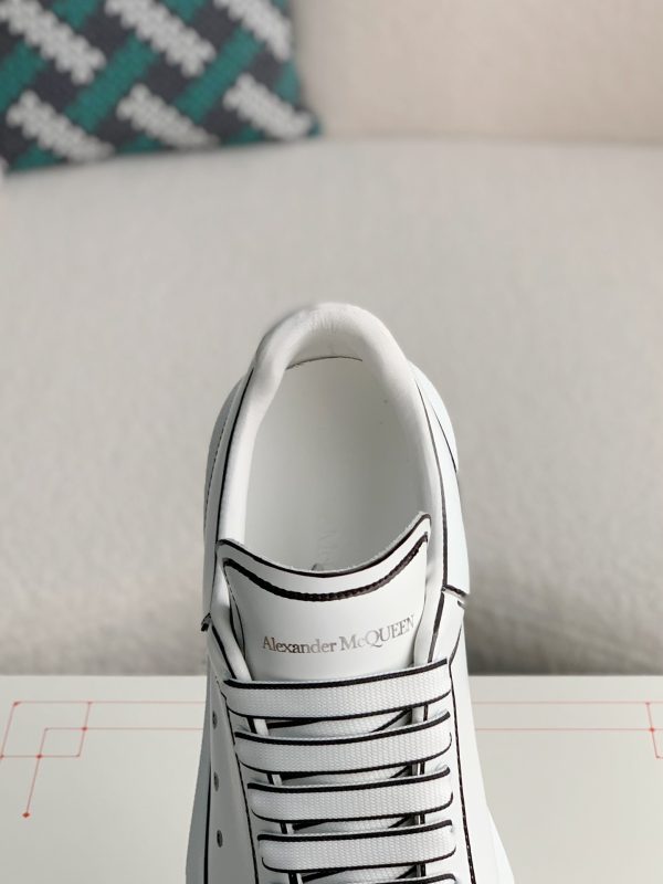 ¡¸#487¡¹Alexander McQueen MQ White hand-painted Sneakers - Image 7