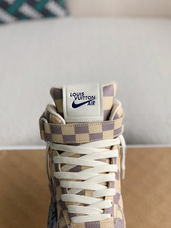 「#1676」LOUIS VUITTON X NIKE AIR FORCE 1 high Sneaker - Image 10