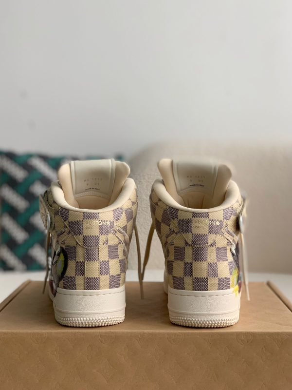 「#1676」LOUIS VUITTON X NIKE AIR FORCE 1 high Sneaker - Image 3