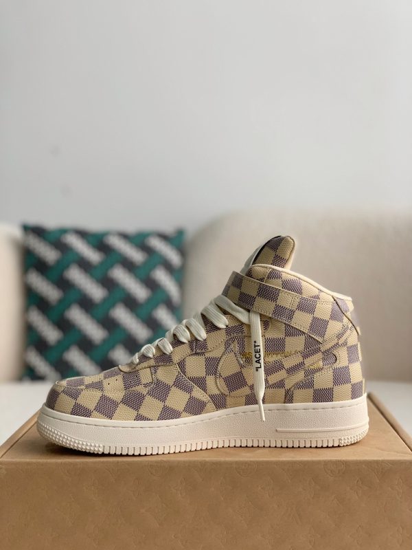 「#1676」LOUIS VUITTON X NIKE AIR FORCE 1 high Sneaker - Image 4