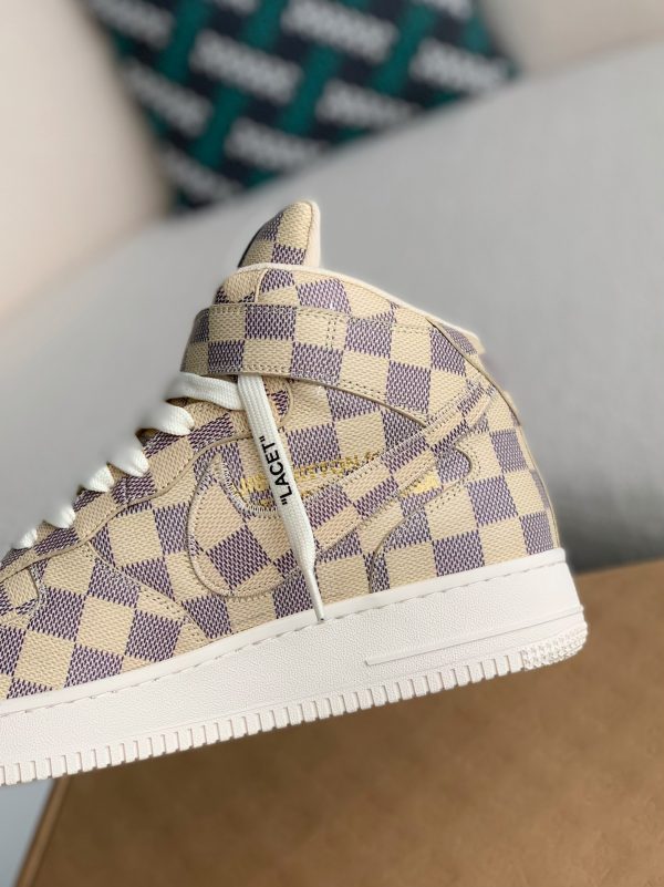 「#1676」LOUIS VUITTON X NIKE AIR FORCE 1 high Sneaker - Image 8