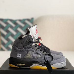 ¡¸#2614¡¹OFF_WHITExJordan Air Jordan 5 Retro SP High-top basketball shoes