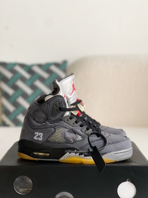 ¡¸#2614¡¹OFF_WHITExJordan Air Jordan 5 Retro SP High-top basketball shoes