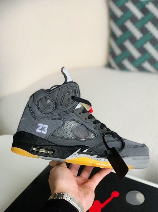 ¡¸#2614¡¹OFF_WHITExJordan Air Jordan 5 Retro SP High-top basketball shoes - Image 6