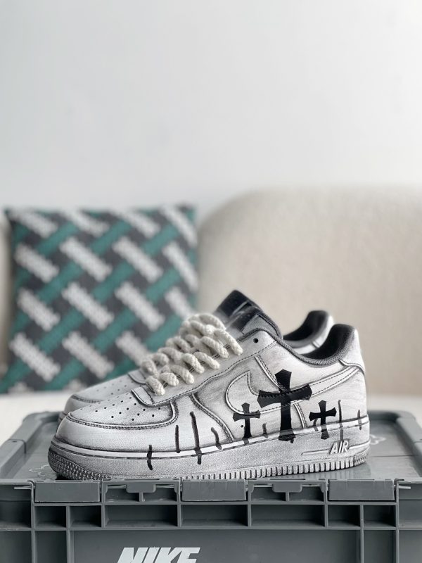 ¡¸#3438¡¹Chrome Hearts x Nike Air Force 1 sneakers - Image 2