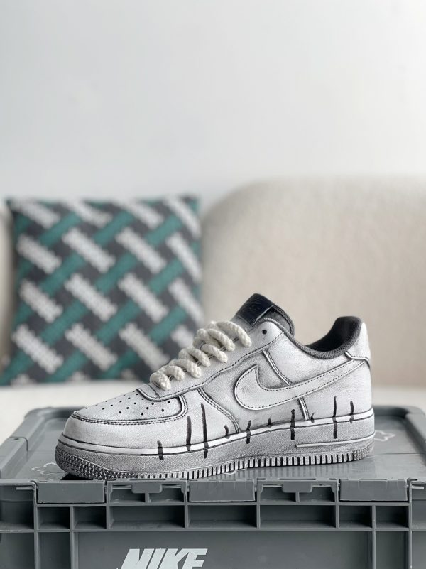 ¡¸#3438¡¹Chrome Hearts x Nike Air Force 1 sneakers - Image 4