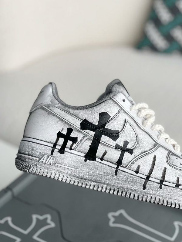 ¡¸#3438¡¹Chrome Hearts x Nike Air Force 1 sneakers - Image 7