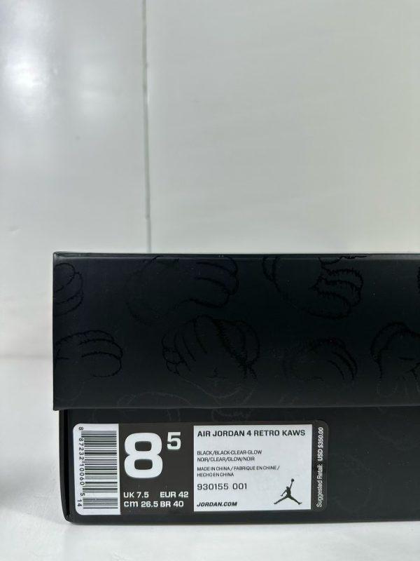¡¸#3479¡¹Jordan Air Jordan 4 retro kaws suede lightweight wear-resistant non-slip mid-top - Image 9