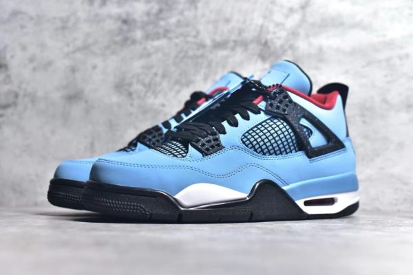 ¡¸#3492¡¹Jordan Air Jordan 4 retro collaboration ice blue wear-resistant non-slip mid-top - Image 2