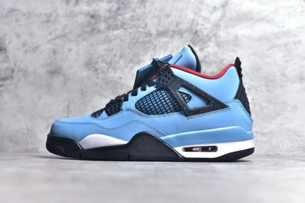¡¸#3492¡¹Jordan Air Jordan 4 retro collaboration ice blue wear-resistant non-slip mid-top
