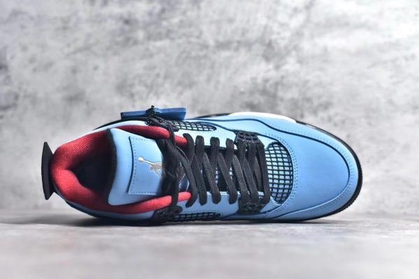 ¡¸#3492¡¹Jordan Air Jordan 4 retro collaboration ice blue wear-resistant non-slip mid-top - Image 4