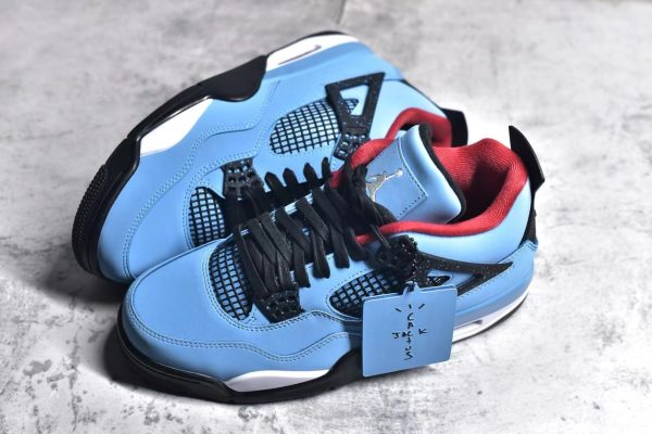 ¡¸#3492¡¹Jordan Air Jordan 4 retro collaboration ice blue wear-resistant non-slip mid-top - Image 7