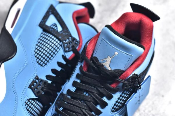 ¡¸#3492¡¹Jordan Air Jordan 4 retro collaboration ice blue wear-resistant non-slip mid-top - Image 9
