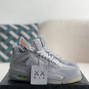¡¸#3632¡¹Jordan Air Jordan 4 retro kaws suede lightweight wear-resistant non-slip mid-top