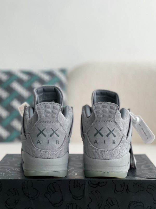 ¡¸#3632¡¹Jordan Air Jordan 4 retro kaws suede lightweight wear-resistant non-slip mid-top - Image 3