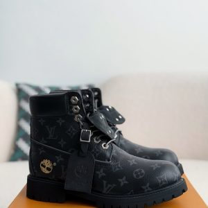 「#3581」louis vuitton & timberland Black boots/Martin boots/boots
