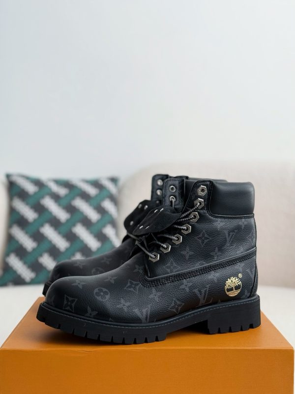 「#3581」louis vuitton & timberland Black boots/Martin boots/boots - Image 2
