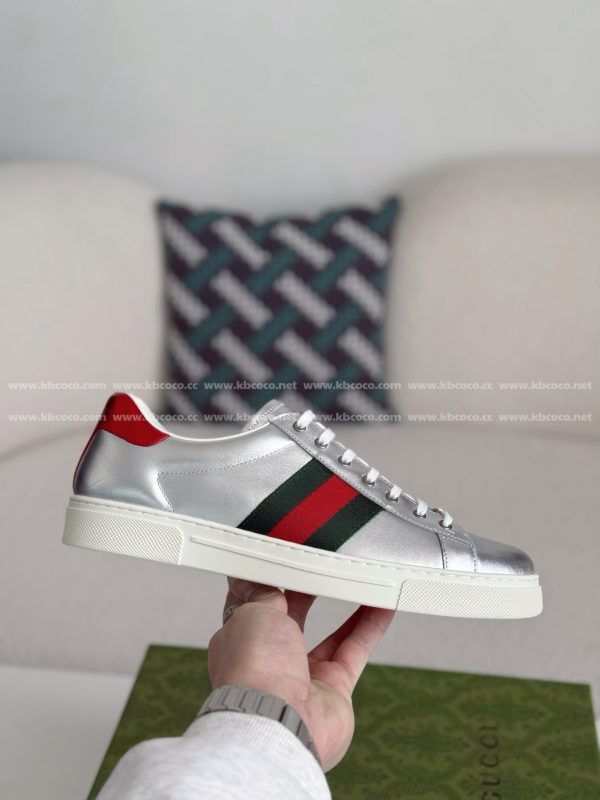 ¡¸#4436¡¹Gucci ACE Leather plank shoes - Image 6