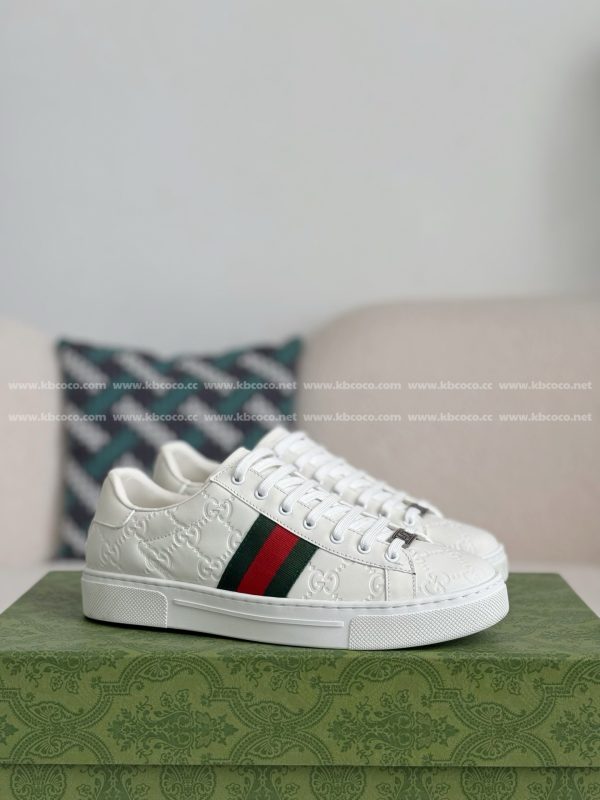 ¡¸#4437¡¹Gucci ACE Leather plank shoes
