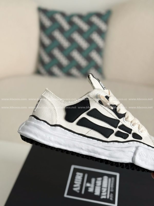 ¡¸#4533¡¹Maison Mihara Yasuhiro x  AMIRI Skel- Top Low canvas shoes - Image 7
