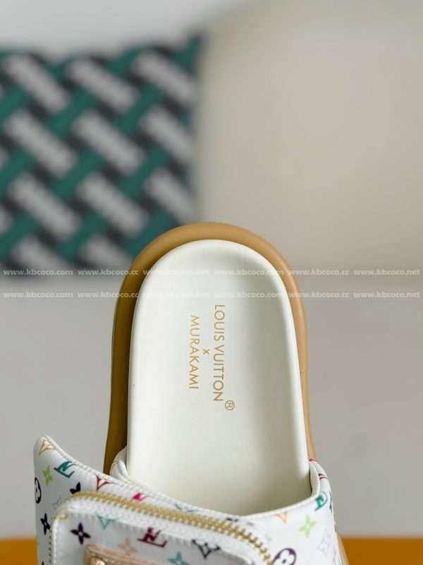 「#4557」LOUIS VUITTON x MURAKAMI Leather Flip Flops - Image 8