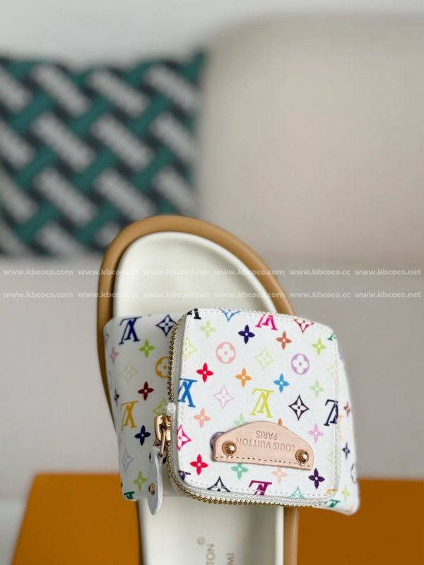 「#4557」LOUIS VUITTON x MURAKAMI Leather Flip Flops - Image 9