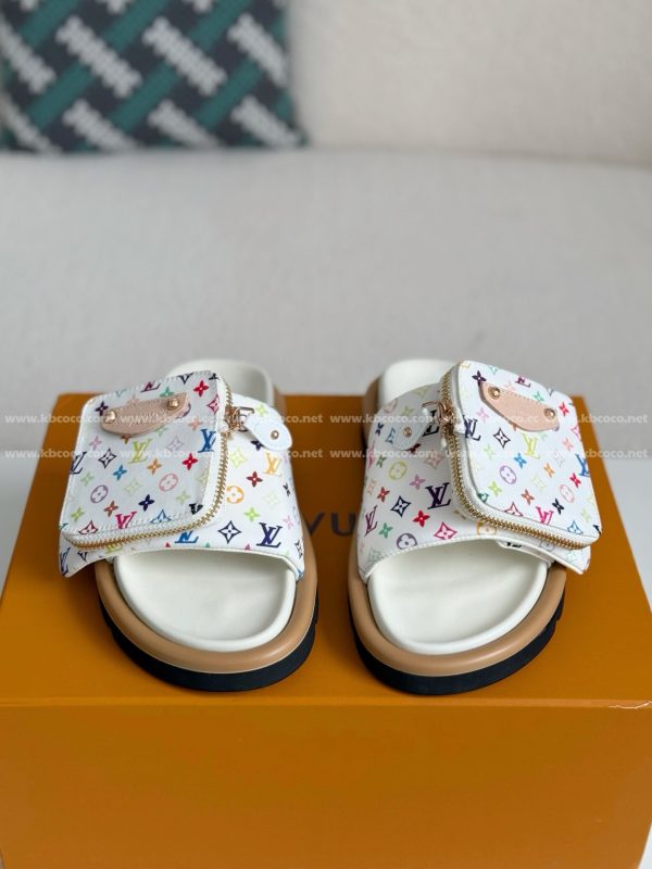 「#4557」LOUIS VUITTON x MURAKAMI Leather Flip Flops - Image 3