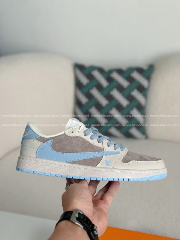 「#5256」LOUIS VUITTON x Jordan Air Jordan 1 Casual Sneakers - Image 6