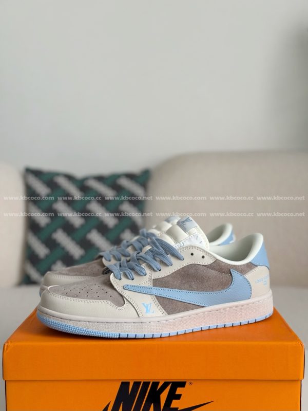 「#5256」LOUIS VUITTON x Jordan Air Jordan 1 Casual Sneakers - Image 2