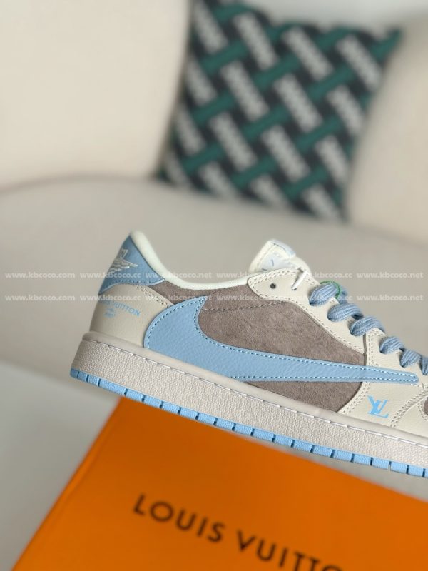 「#5256」LOUIS VUITTON x Jordan Air Jordan 1 Casual Sneakers - Image 7