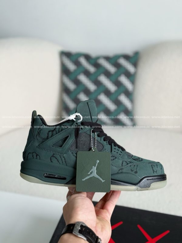 ¡¸#3573¡¹Jordan Air Jordan 4 retro kaws suede lightweight wear-resistant non-slip mid-top - Image 6