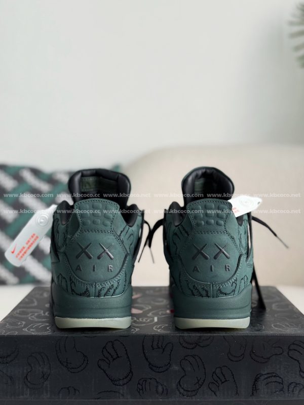 ¡¸#3573¡¹Jordan Air Jordan 4 retro kaws suede lightweight wear-resistant non-slip mid-top - Image 3