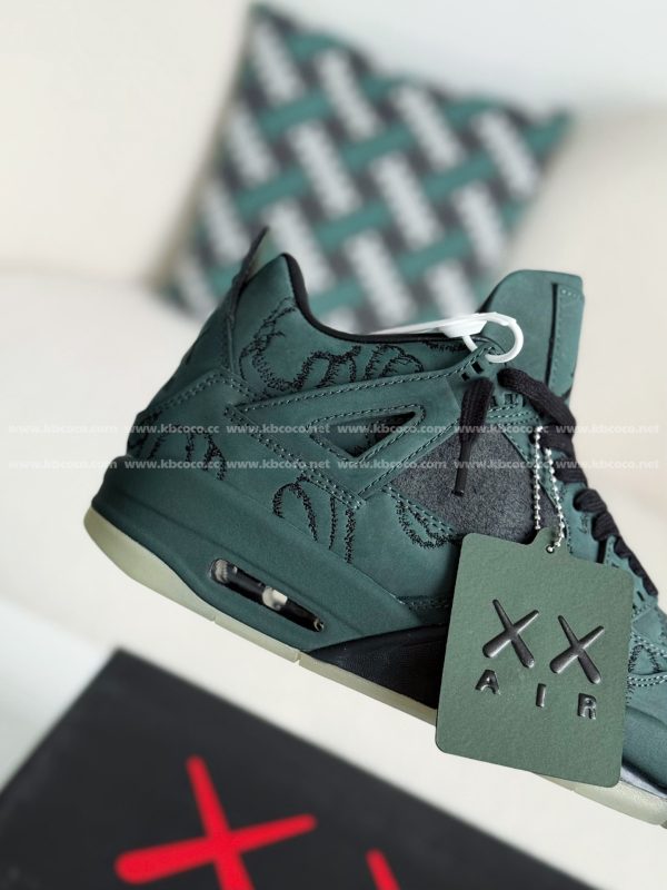 ¡¸#3573¡¹Jordan Air Jordan 4 retro kaws suede lightweight wear-resistant non-slip mid-top - Image 7