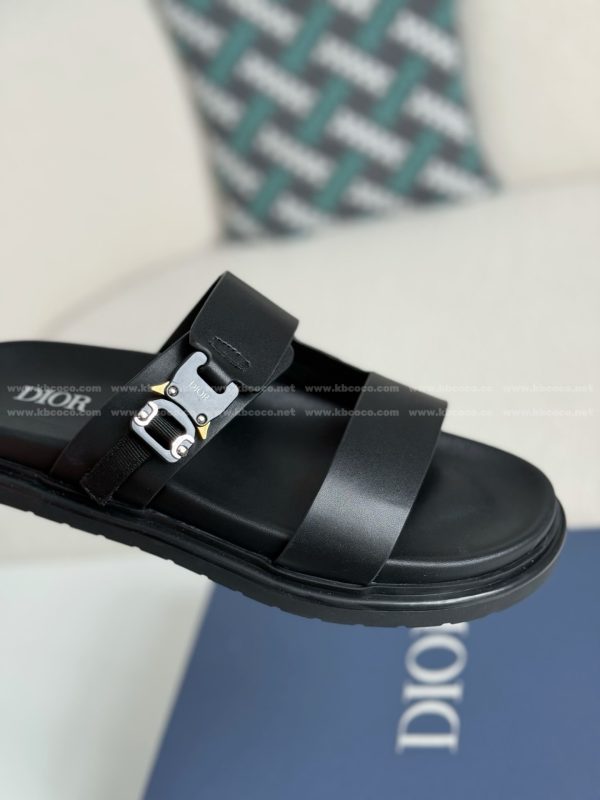 「#5687」Dior Aqua Leather Slippers - Image 7