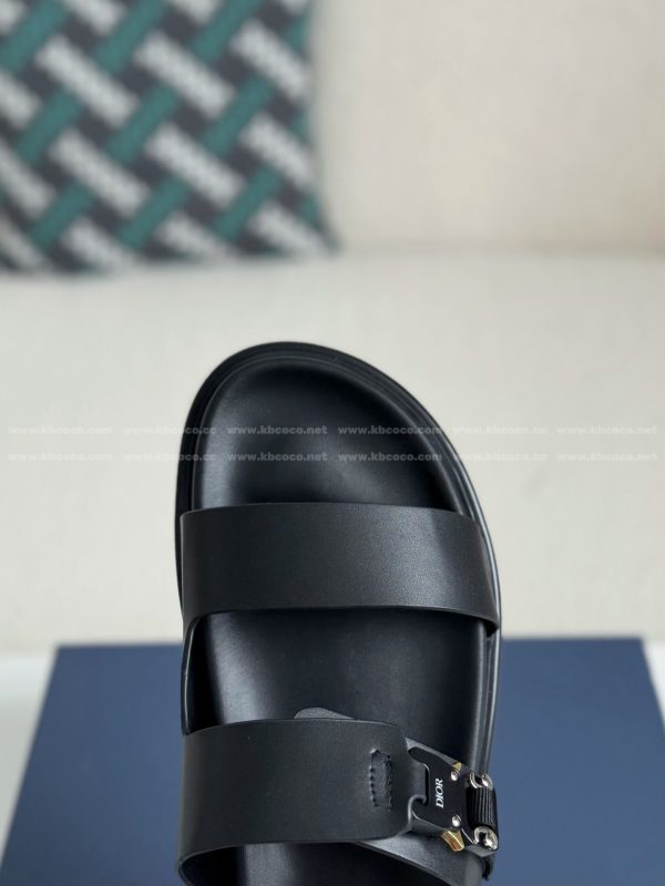 「#5687」Dior Aqua Leather Slippers - Image 9
