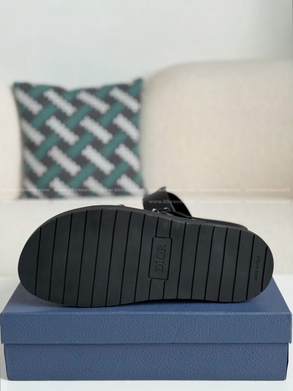 「#5687」Dior Aqua Leather Slippers - Image 5