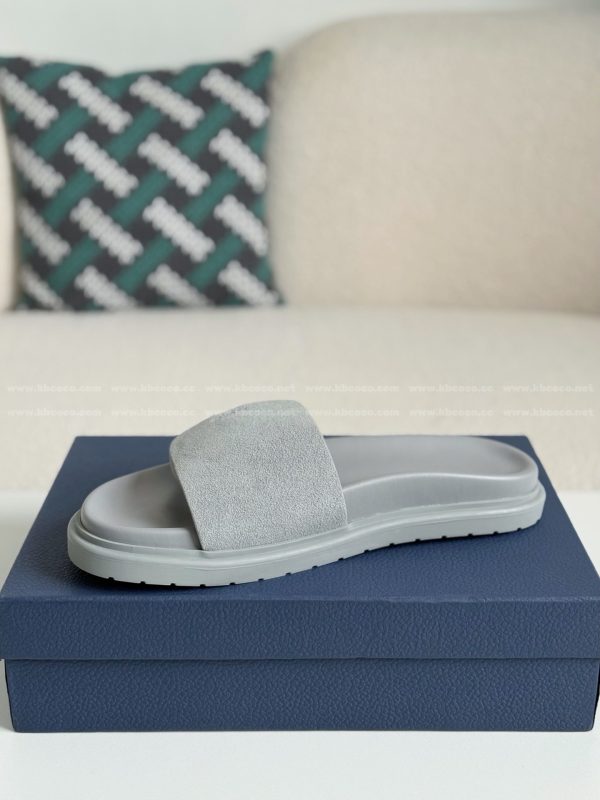 「#5691」Dior Aqua Faux Suede Slippers - Image 4