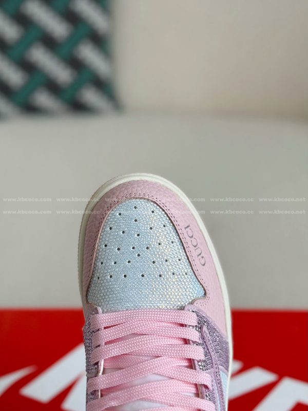 ¡¸#5701¡¹Jordan 1 x Gucci Hand-Set Rhinestones Low Sneakers - Image 10