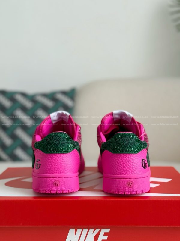 ¡¸#5702¡¹Jordan 1 x Gucci Hand-Set Rhinestones Low Sneakers - Image 3