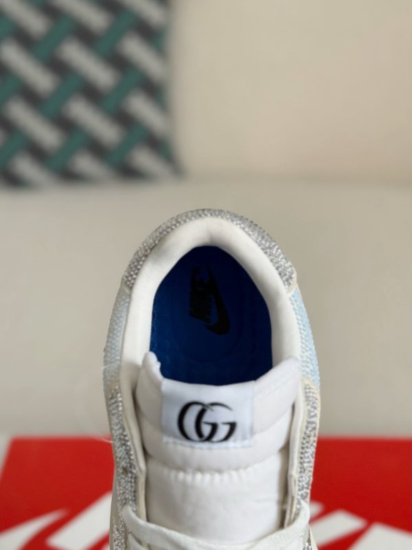 ¡¸#5703¡¹Jordan 1 x Gucci Hand-Set Rhinestones Low Sneakers - Image 5