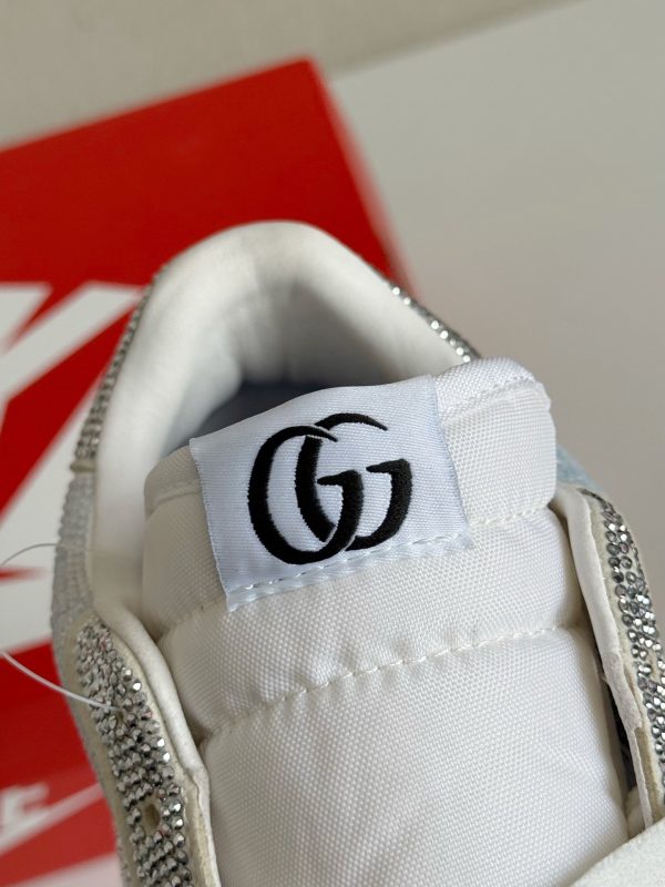 ¡¸#5703¡¹Jordan 1 x Gucci Hand-Set Rhinestones Low Sneakers - Image 10