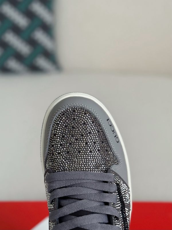 ¡¸#5706¡¹Jordan 1 x Gucci Hand-Set Rhinestones Low Sneakers - Image 6