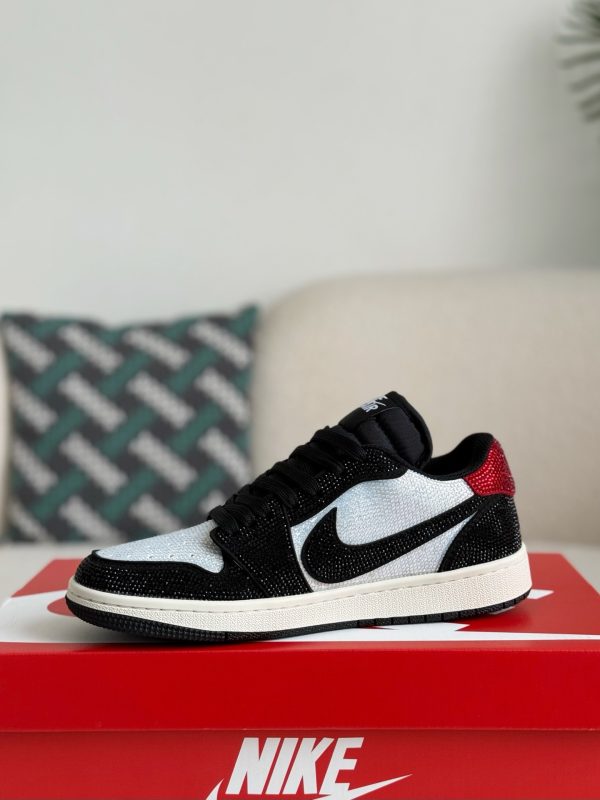 ¡¸#5707¡¹Jordan 1 Hand-Set Rhinestones Low Sneakers - Image 9