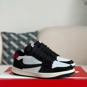 ¡¸#5707¡¹Jordan 1 Hand-Set Rhinestones Low Sneakers