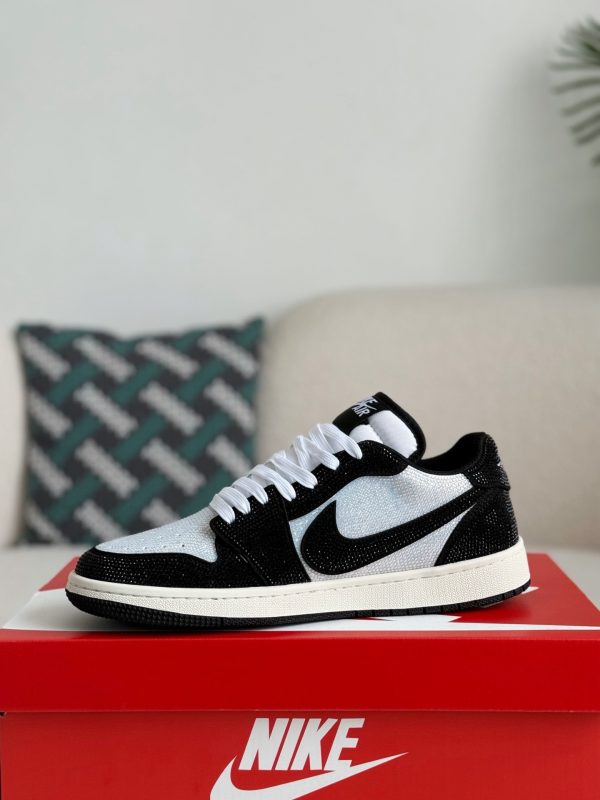 ¡¸#5708¡¹Jordan 1 Hand-Set Rhinestones Low Sneakers - Image 9