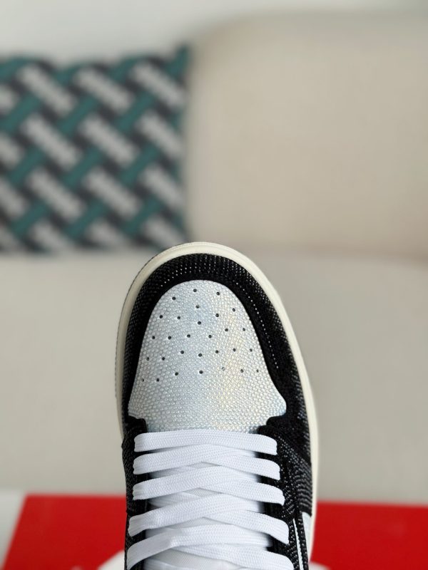 ¡¸#5708¡¹Jordan 1 Hand-Set Rhinestones Low Sneakers - Image 6